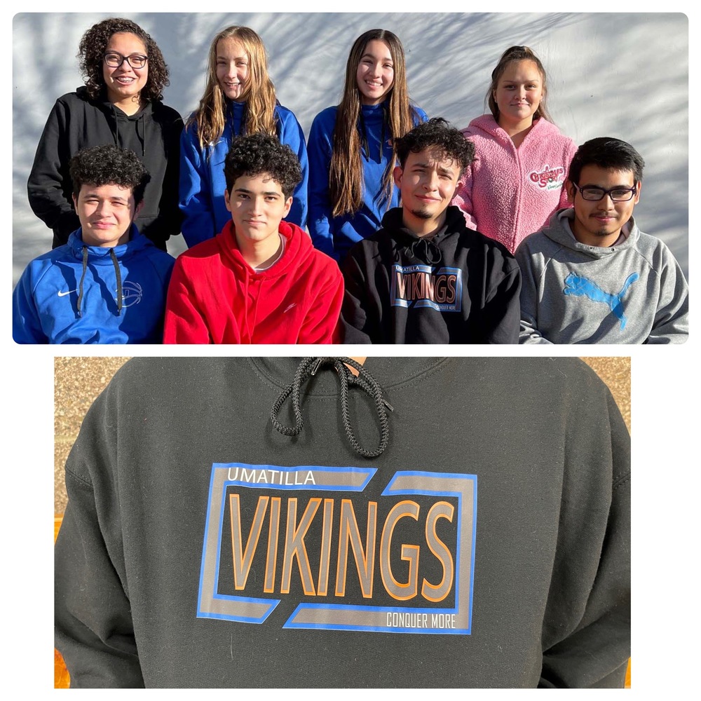 Students and viking sweater 