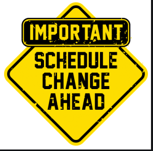 CBMS Schedule Change