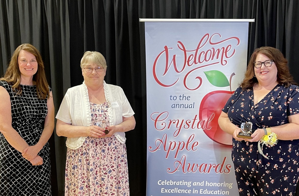 Crystal Apple Award Recipients Sandi Taylor and Stephanie Williams-Strege