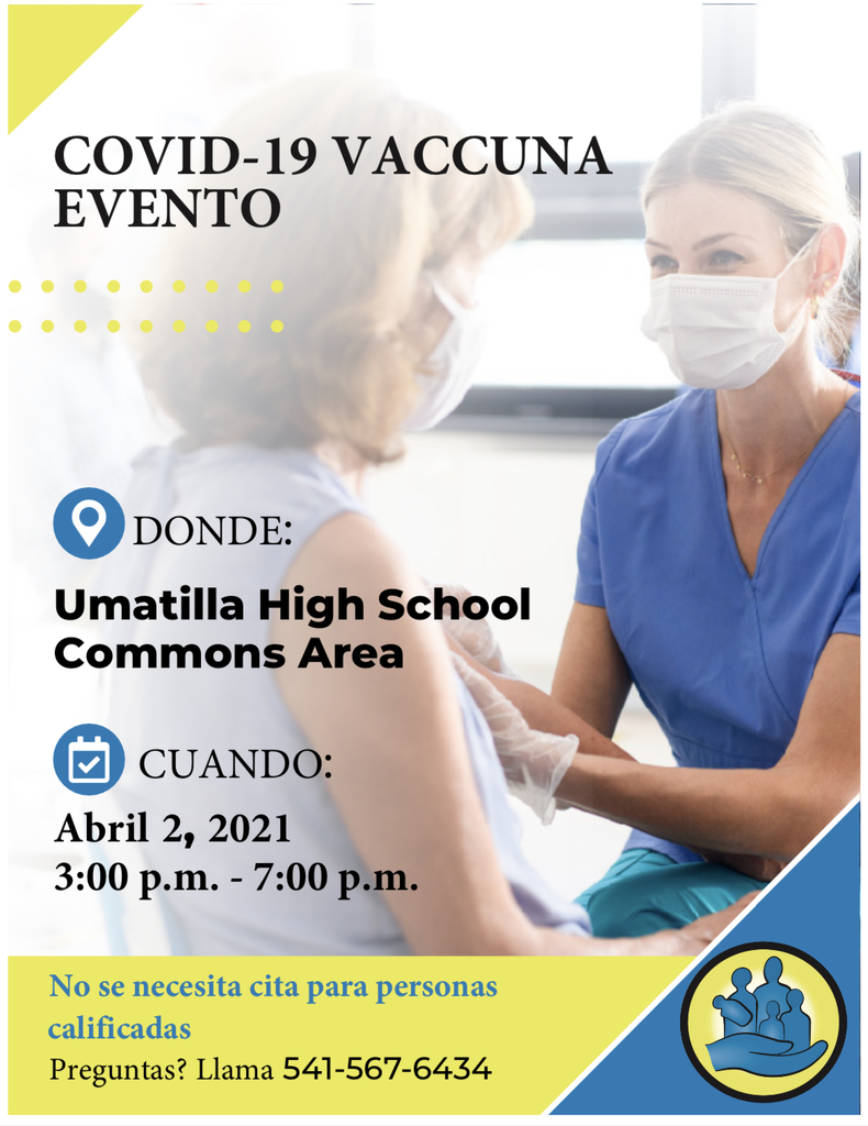 Spanish Flyer for COVID Vaccination Event 