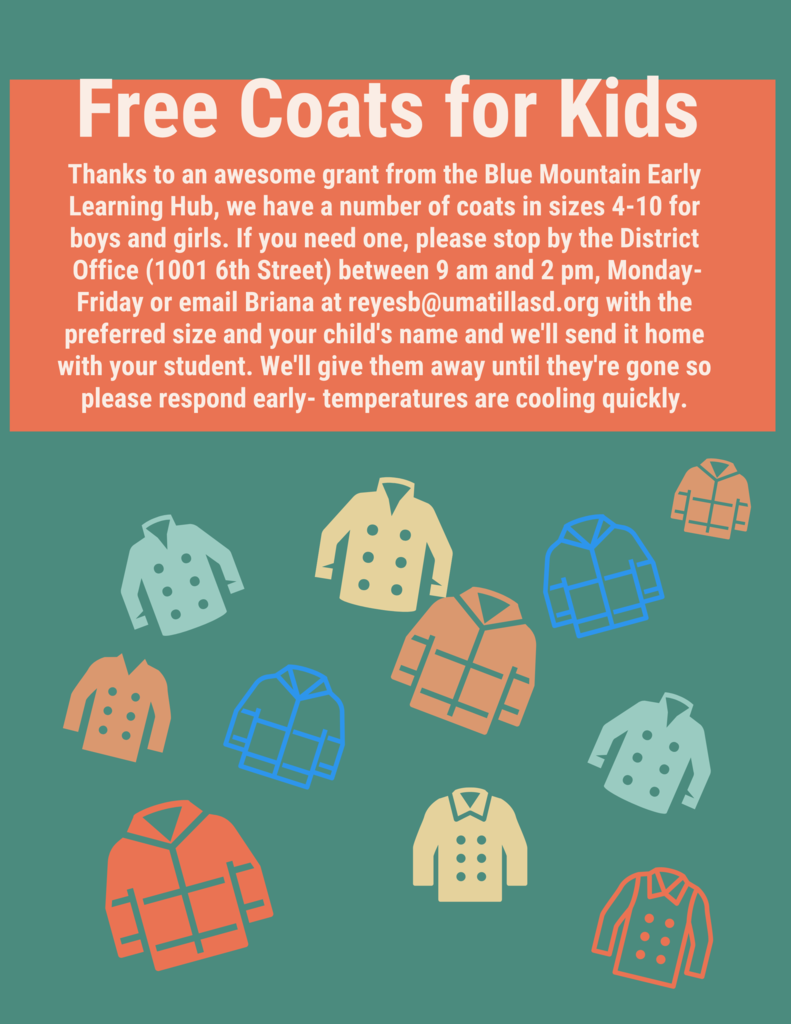 English Free Coats for Kids Flyer 