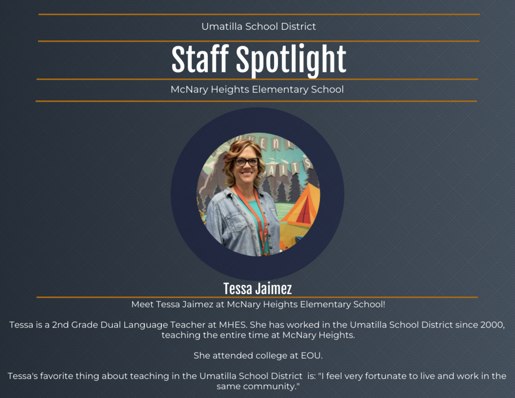 Umatilla School District Staff Spotlight