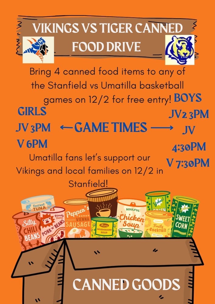 UHS Basketball vs Stanfield Canned Food Drive