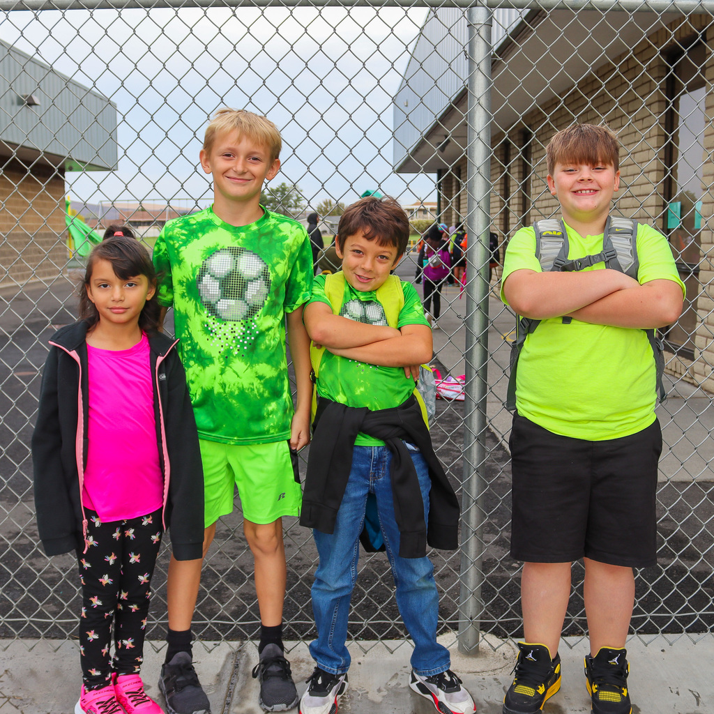 Neon Day Group photo at MHES