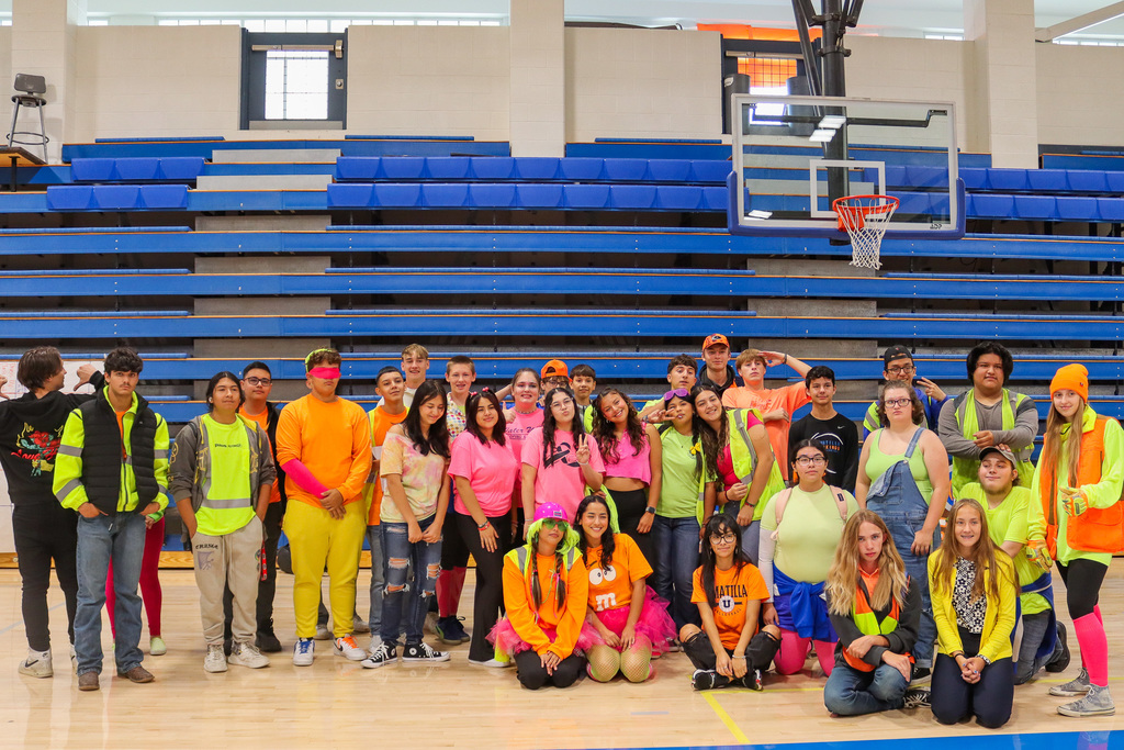 Neon Day group photo at UHS